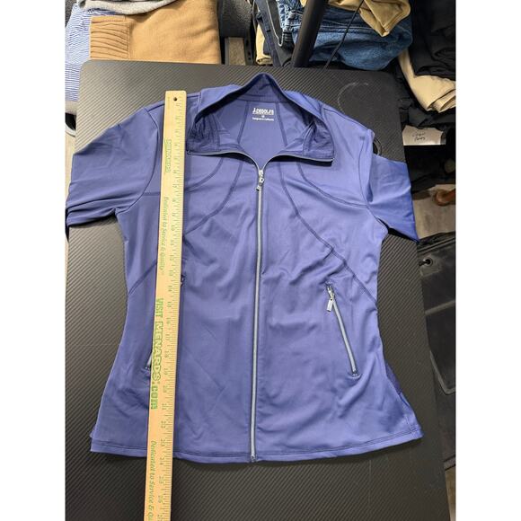 Acegolfs Performance Golf Jacket Blue Size Medium Womens Ruffle Tiered Detail - Picture 5 of 11